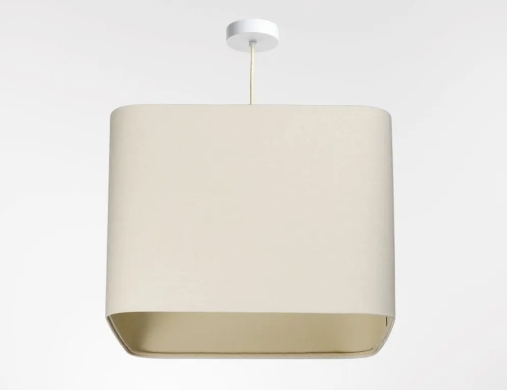 Lampa wisząca KWADRO LEN 011-40w30 kremowa minimalistyczna I sklep meblowy MIRAT.