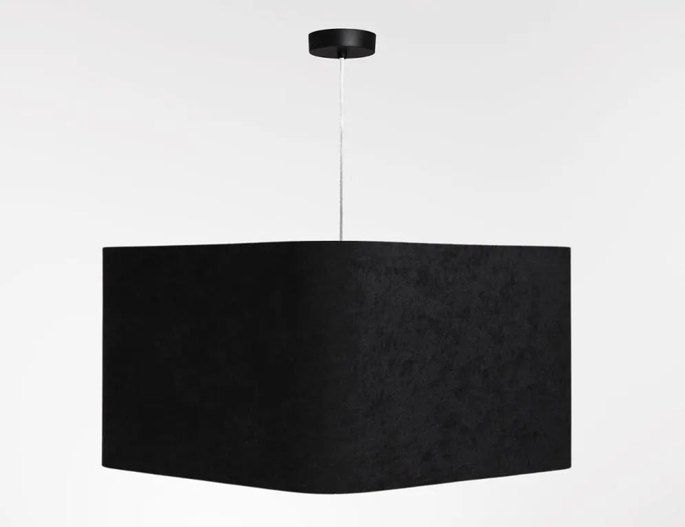Lampa wisząca KWADRO SUE 40w25 czarna/złota welurowa I sklep meblowy MIRAT.  kolekcja KWADRO-BPS