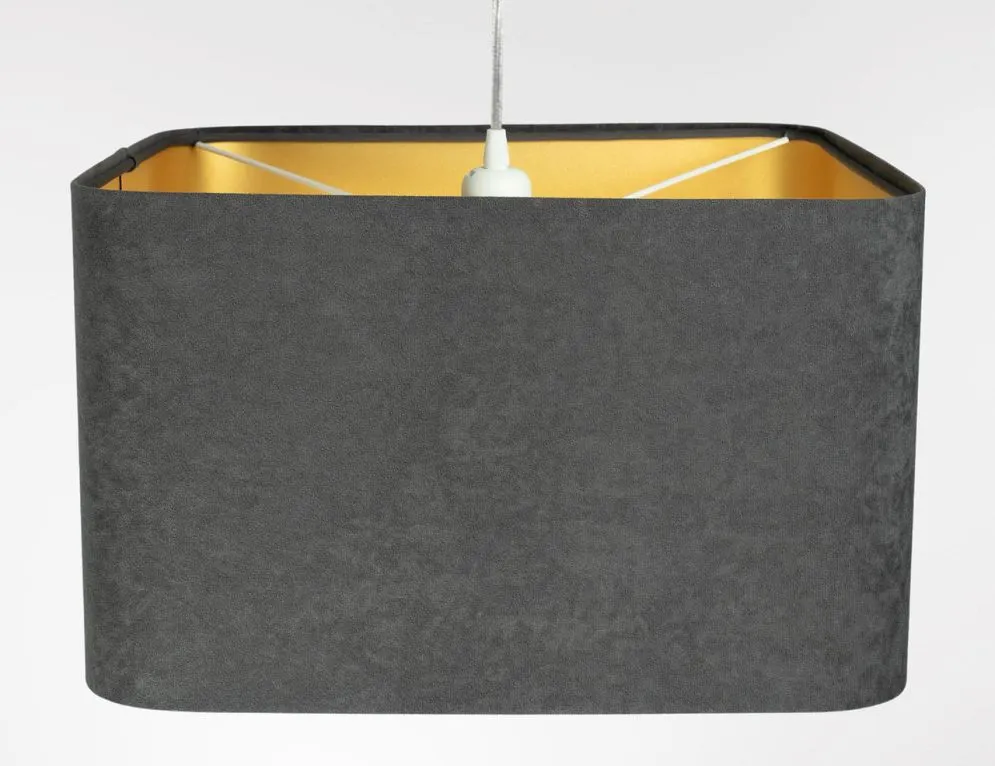 Lampa wisząca KWADRO SUE 40w20 grafitowa/złota elegancka I sklep meblowy MIRAT.  kolekcja KWADRO-BPS