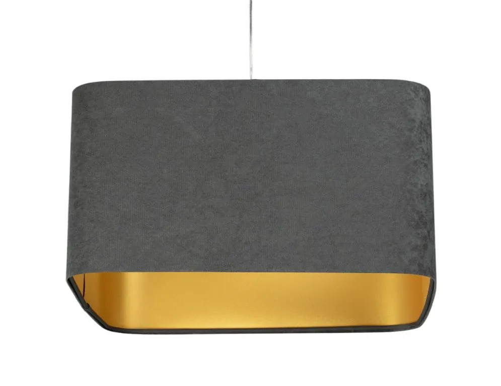 Lampa wisząca KWADRO SUE 40w30 grafitowa/złota polskiej produkcji I sklep meblowy MIRAT.  kolekcja KWADRO-BPS