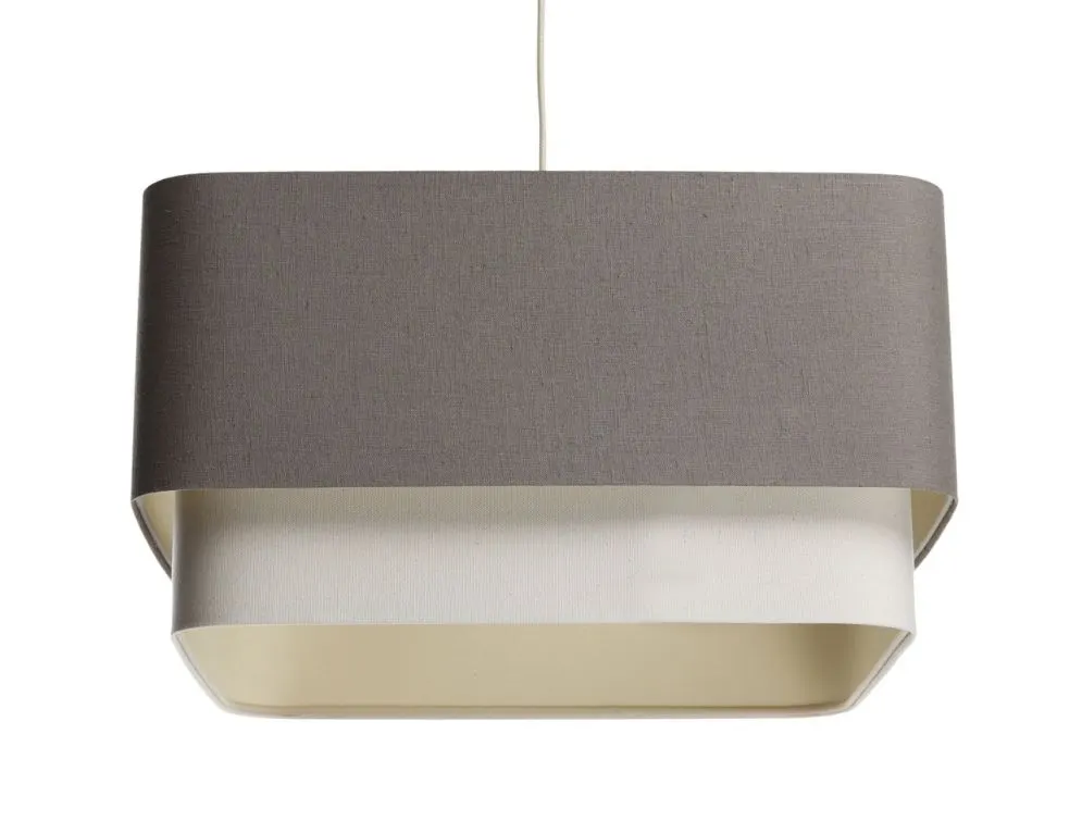 Polskiej produkcji lampa wisząca KWADRO DUO 003 51x47cm brązowa/kremowa I sklep meblowy MIRAT.