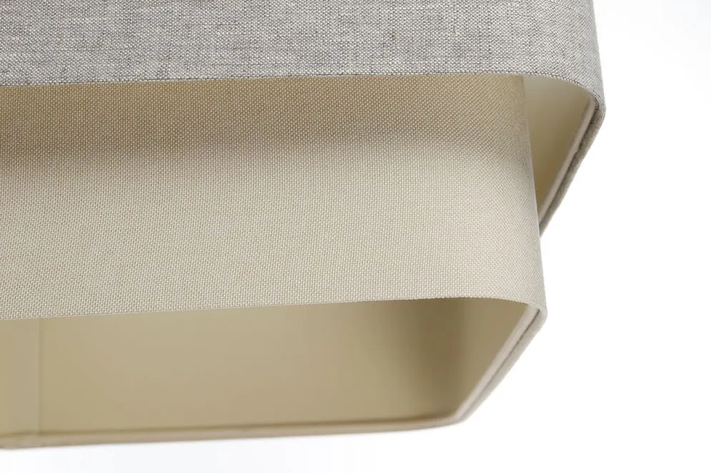 Lampa wisząca KWADRO DUO 004 51x47cm szara/beżowa boho I sklep meblowy MIRAT.