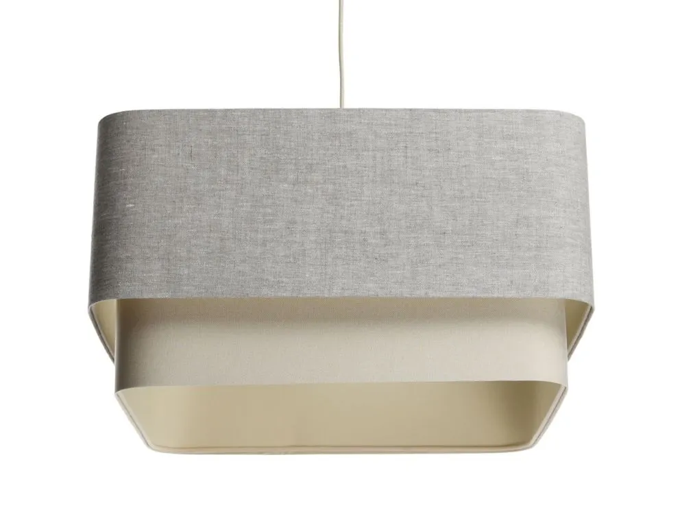 Lampa wisząca KWADRO DUO 004 51x47cm szara/beżowa boho I sklep meblowy MIRAT.