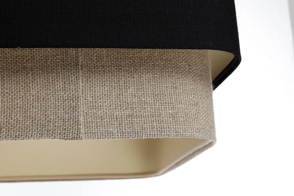 Lampa wisząca KWADRO DUO 006 51x47cm czarna/beżowa do sypialni I sklep meblowy MIRAT.