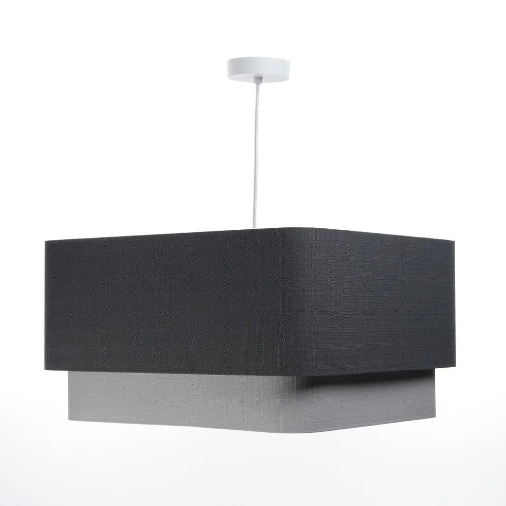 Lampa wisząca KWADRO DUO 007 51x47cm grafitowa/szara I sklep meblowy MIRAT.
