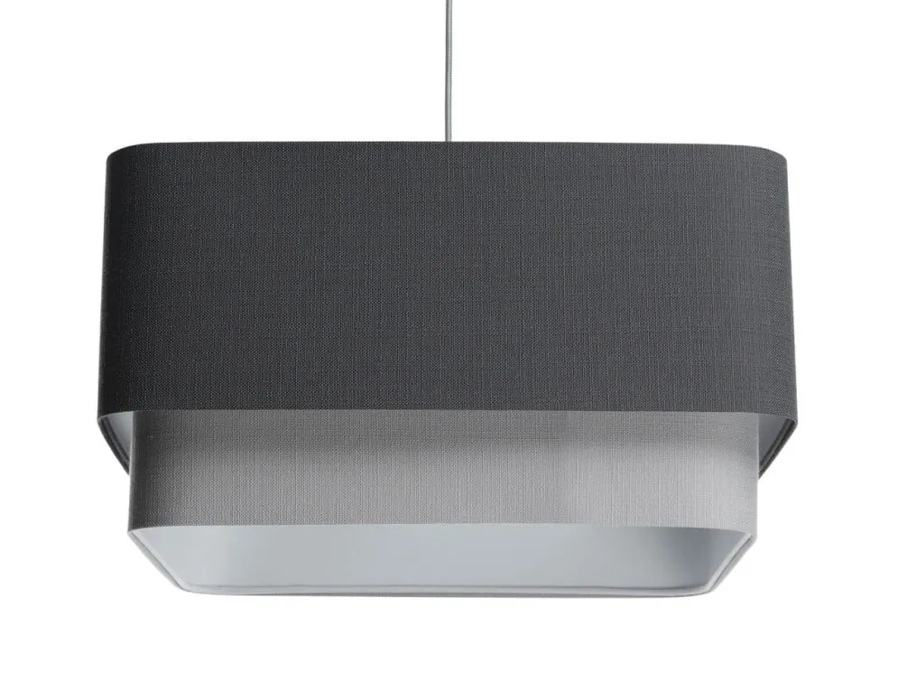 Lampa wisząca KWADRO DUO 007 51x47cm grafitowa/szara I sklep meblowy MIRAT.
