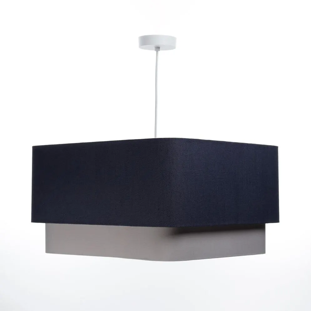 Lampa wisząca KWADRO DUO 008 51x47cm granatowa/szara polska I sklep meblowy MIRAT.