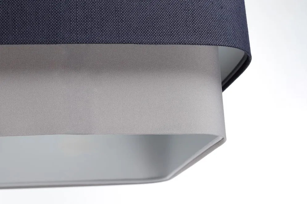 Lampa wisząca KWADRO DUO 008 51x47cm granatowa/szara polska I sklep meblowy MIRAT.