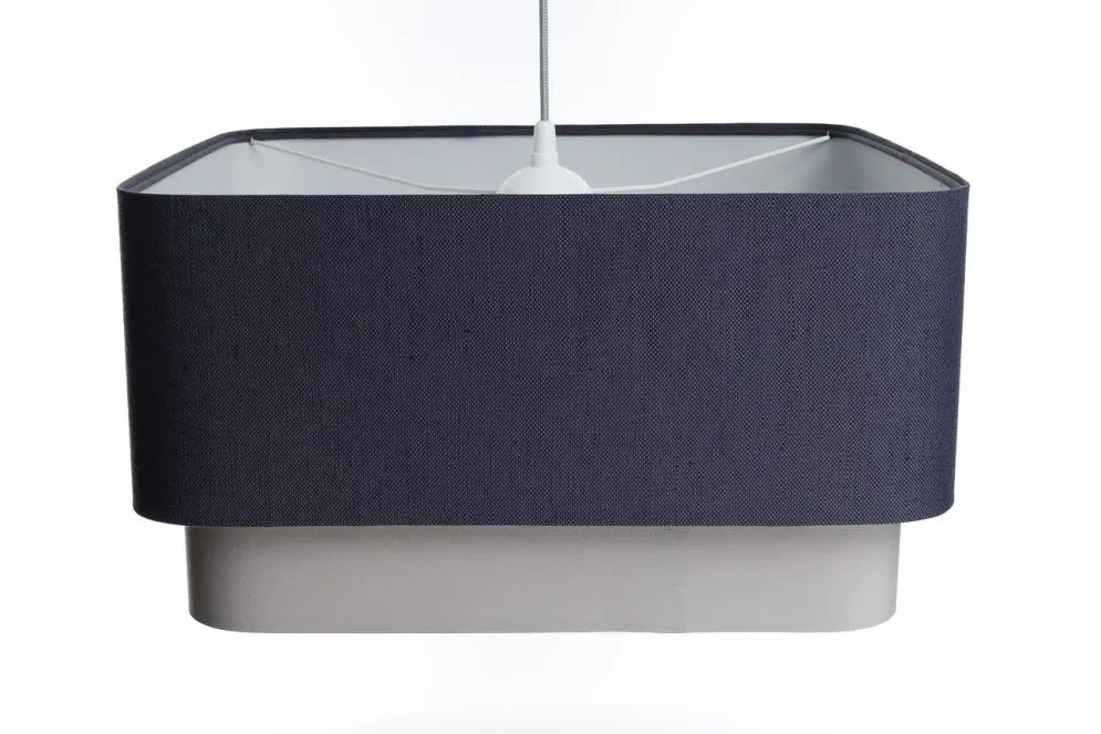 Lampa wisząca KWADRO DUO 008 51x47cm granatowa/szara polska I sklep meblowy MIRAT.
