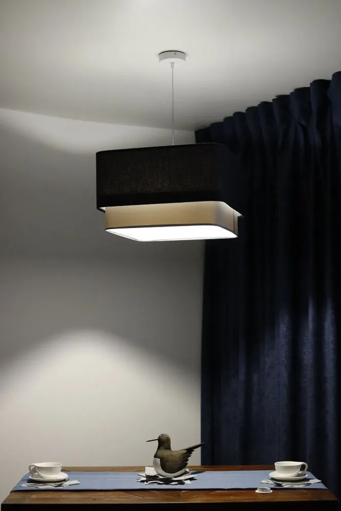 Lampa wisząca KWADRO DUO 008 51x47cm granatowa/szara polska I sklep meblowy MIRAT.