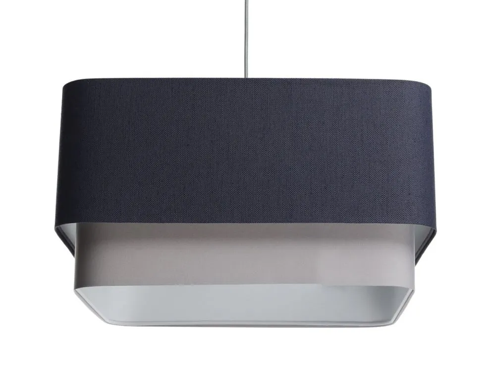 Lampa wisząca KWADRO DUO 008 51x47cm granatowa/szara polska I sklep meblowy MIRAT.