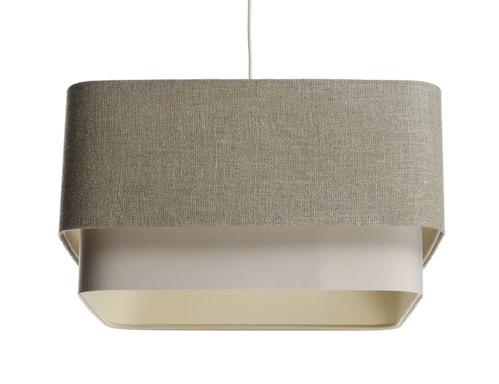 Lampa wisząca KWADRO DUO 009 51x47cm beżowa/kremowa boho I sklep meblowy MIRAT.