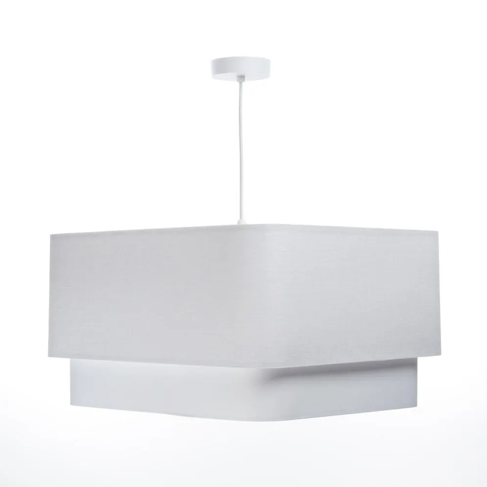 Lampa wisząca KWADRO DUO 010 51x47cm biała minimalistyczna I sklep meblowy MIRAT.