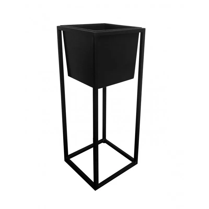Kwietnik LAURA 20x20x50cm czarny stojący I sklep meblowy MIRAT. styl LOFT