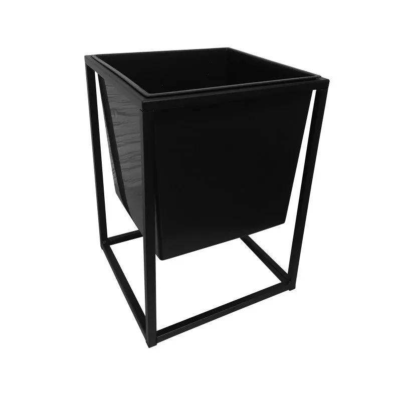 Kwietnik LAURA 25x25x35cm czarny stojący I sklep meblowy MIRAT. styl LOFT