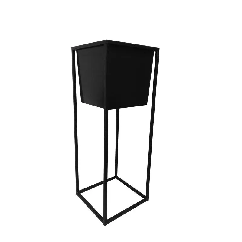 Kwietnik LAURA 25x25x70cm czarny metalowy I sklep meblowy MIRAT. styl LOFT