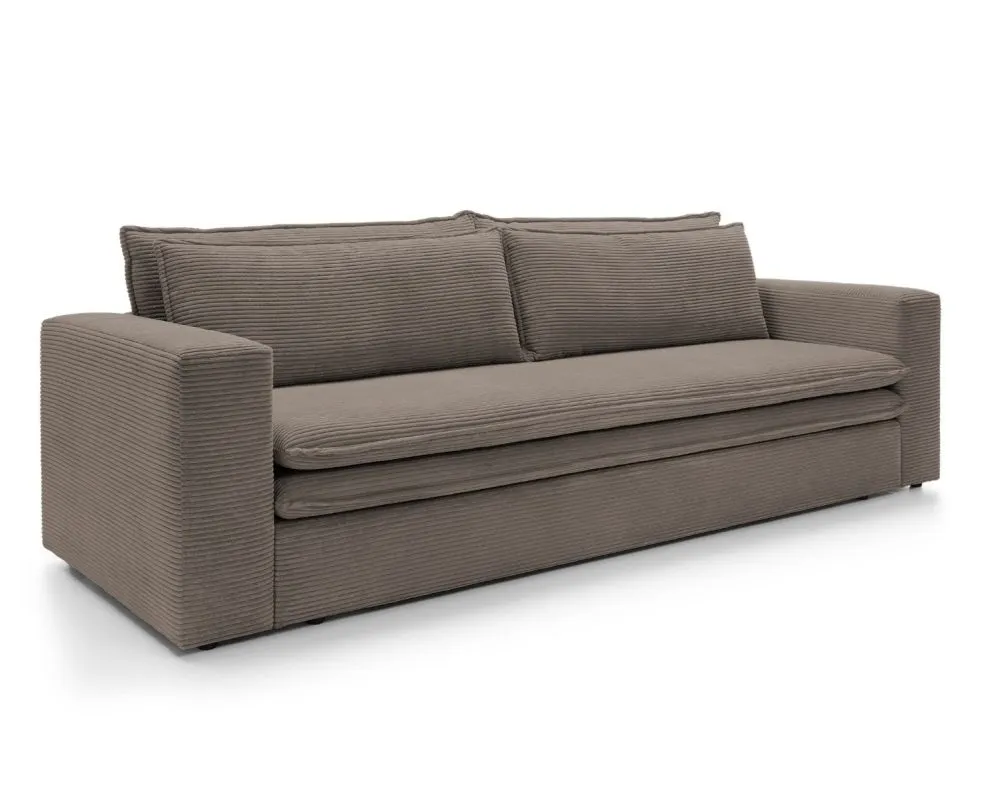 Sofa rozkładana LUNA jasna brązowa z podłokietnikami I sklep meblowy MIRAT.