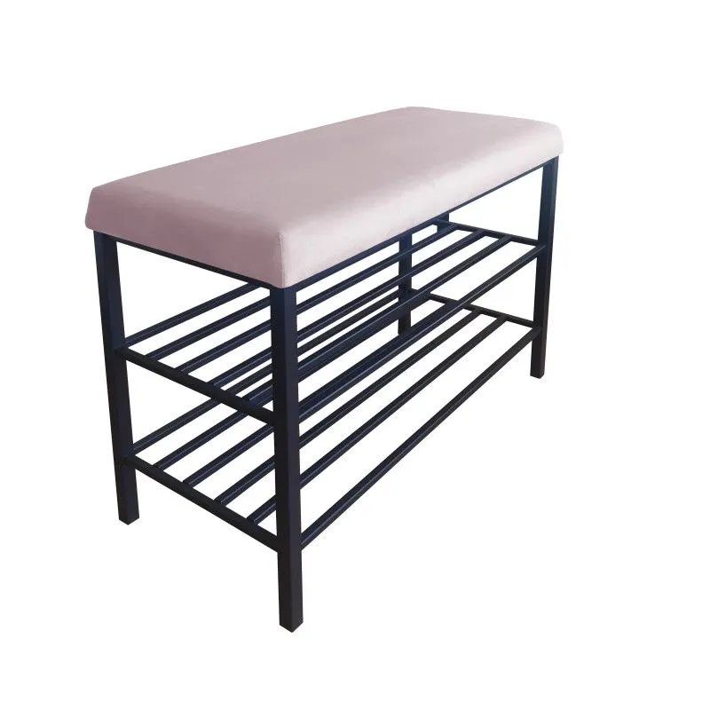 Stojak na buty z siedziskiem GAJA MG55 czarny/różowy metalowy I sklep meblowy MIRAT. styl LOFT