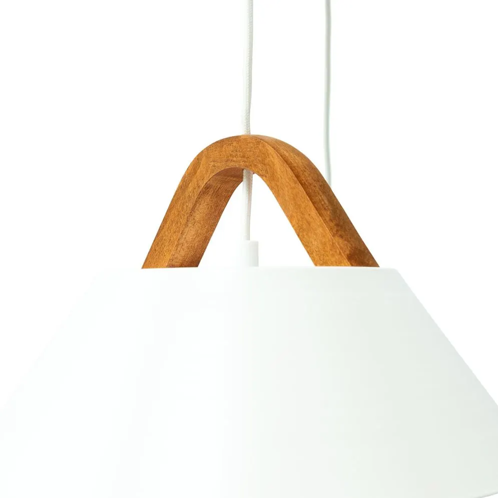 Lampa wisząca ALMITARA II biała z trzema abażurami I sklep meblowy MIRAT.