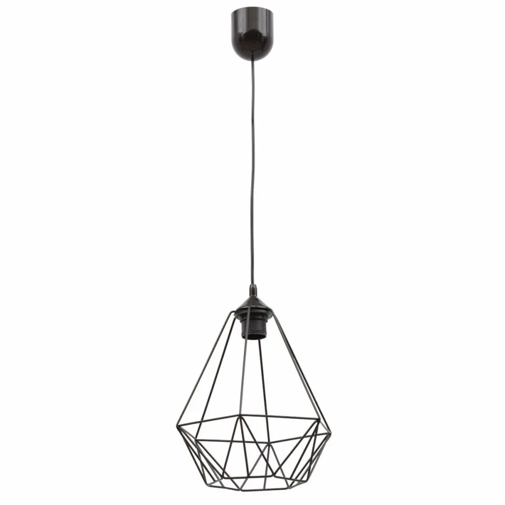 Lampa wisząca BENIGNE I czarna w kształcie diamentu I sklep meblowy MIRAT.