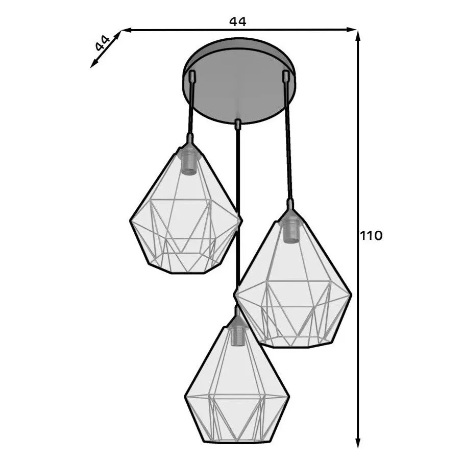 Lampa wisząca BENDINNI II czarna metalowa I sklep meblowy MIRAT.