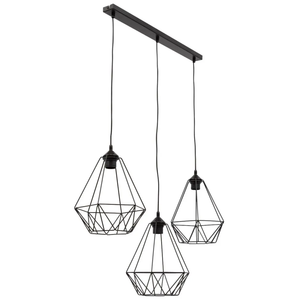Lampa wisząca BENDINNI III czarna potrójna do salonu I sklep meblowy MIRAT.