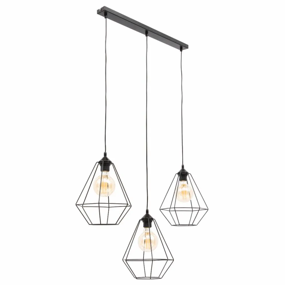 Lampa wisząca BREVITAS II czarna druciak metalowa I sklep meblowy MIRAT.