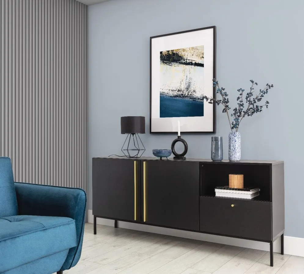 Lampa stołowa BREVITAS czarna do sypialni I sklep meblowy MIRAT.