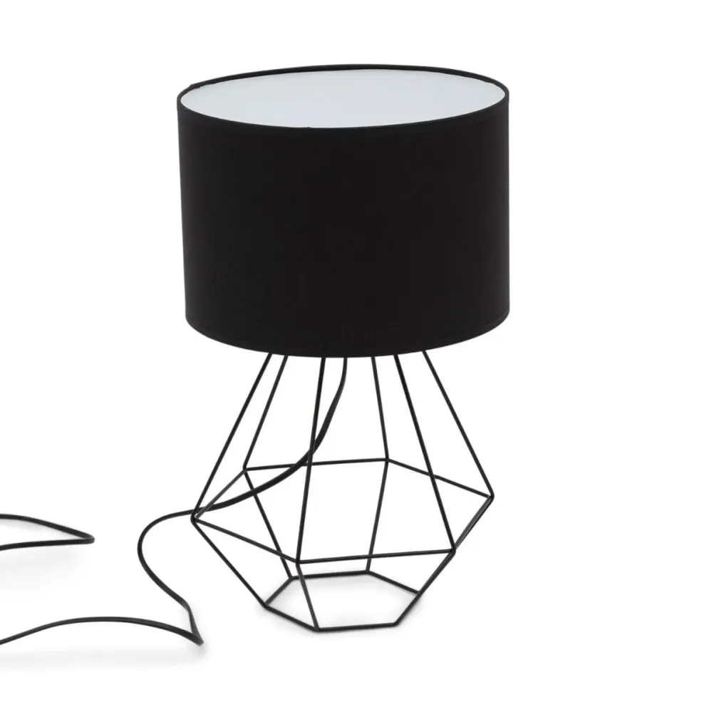 Lampa stołowa BREVITAS czarna do sypialni I sklep meblowy MIRAT.