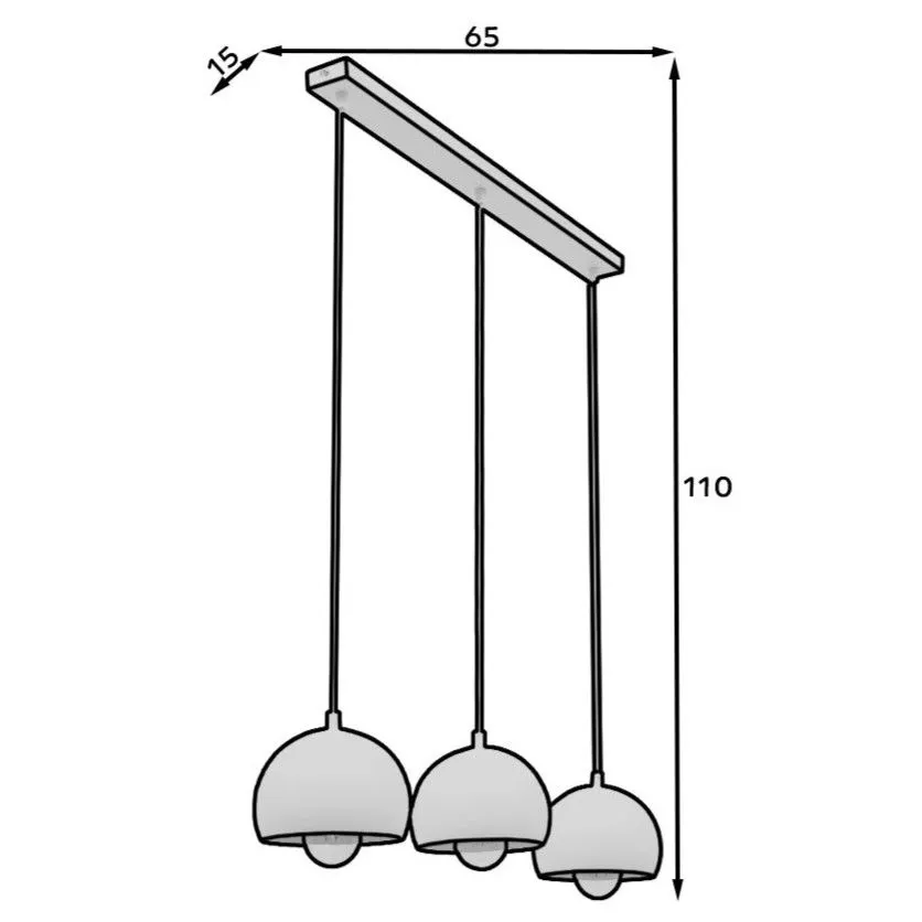 Lampa wisząca CALLIDE II biała z trzema punktami świetlnymi I sklep meblowy MIRAT.