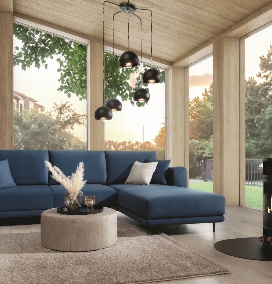 Lampa wisząca CANONUS II czarna typu pająk I sklep meblowy MIRAT.