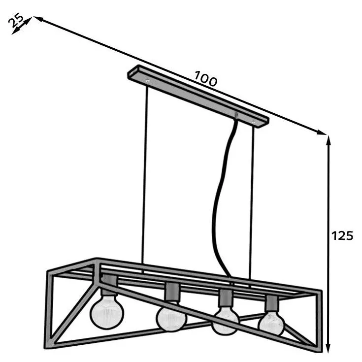 Lampa wisząca ELUVIES czarna/złota geometryczna I sklep meblowy MIRAT.