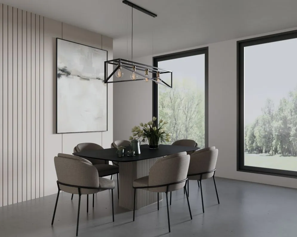 Lampa wisząca ELUVIES czarna/złota geometryczna I sklep meblowy MIRAT.