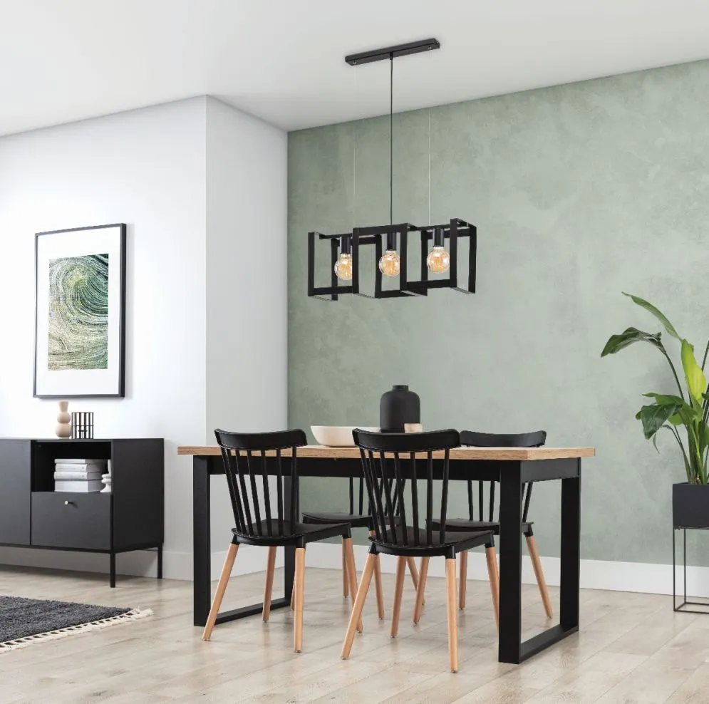 Lampa wisząca GIORRI II czarna metalowa nowoczesna I sklep meblowy MIRAT.