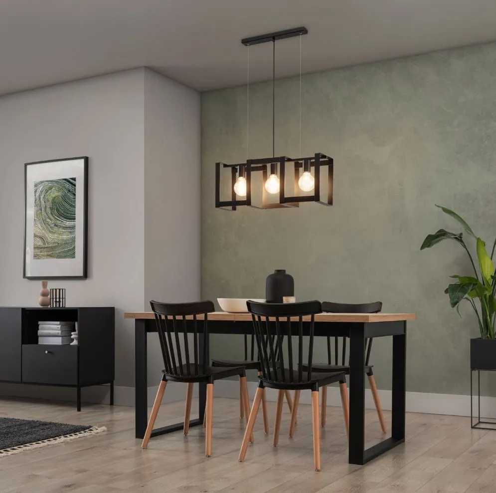 Lampa wisząca GIORRI II czarna metalowa nowoczesna I sklep meblowy MIRAT.