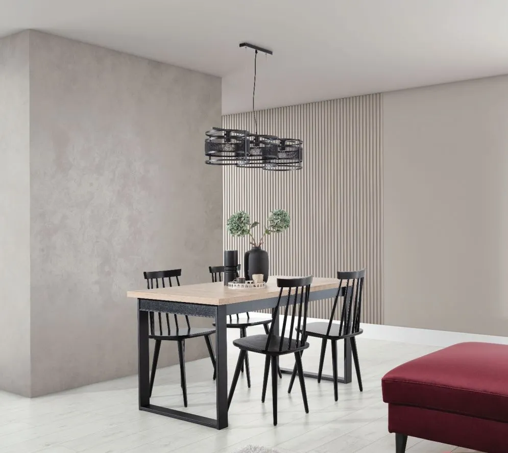 Lampa wisząca GORMAR czarna w stylu loft I sklep meblowy MIRAT.