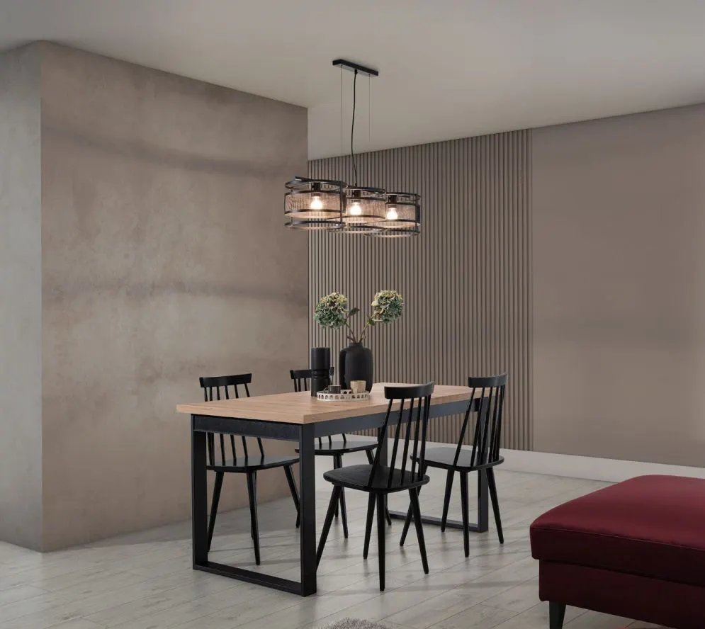 Lampa wisząca GORMAR czarna w stylu loft I sklep meblowy MIRAT.