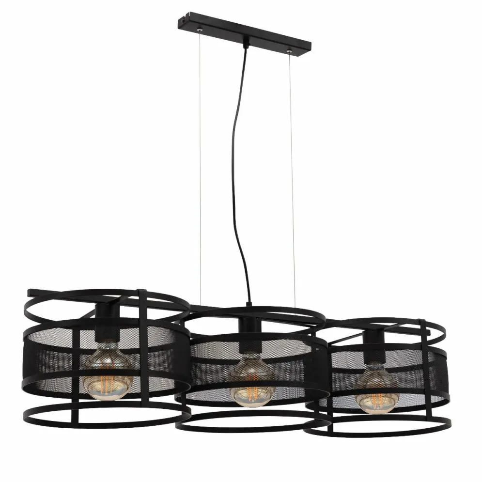 Lampa wisząca GORMAR czarna w stylu loft I sklep meblowy MIRAT.