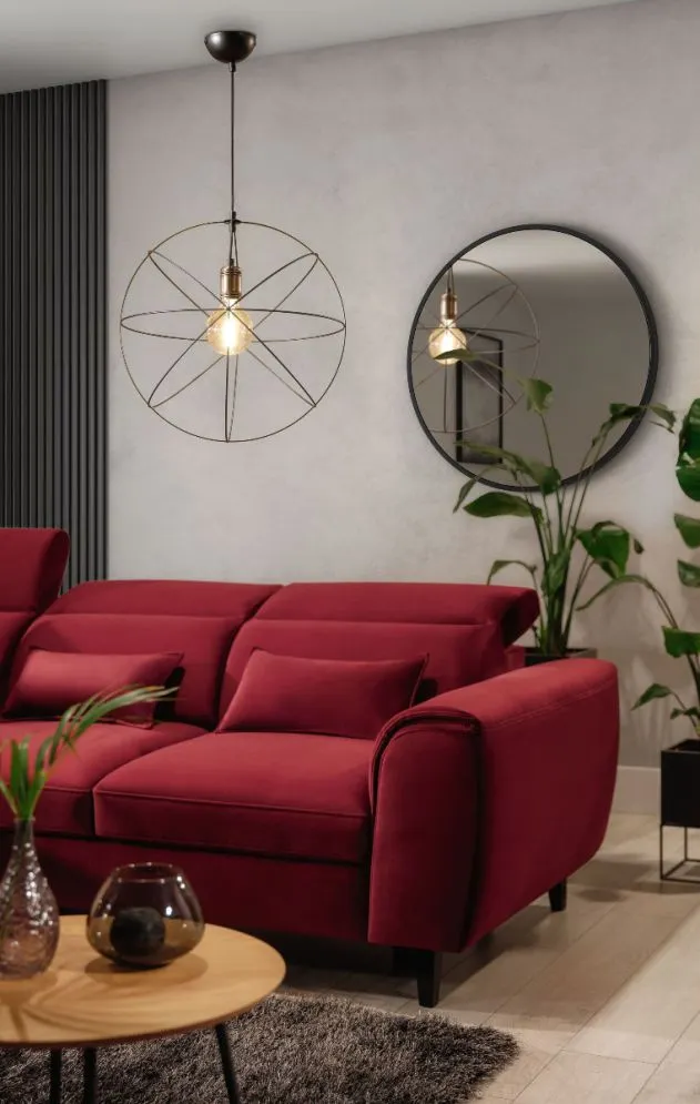 Lampa wisząca OLINTO I czarna w kształcie atomu I sklep meblowy MIRAT.