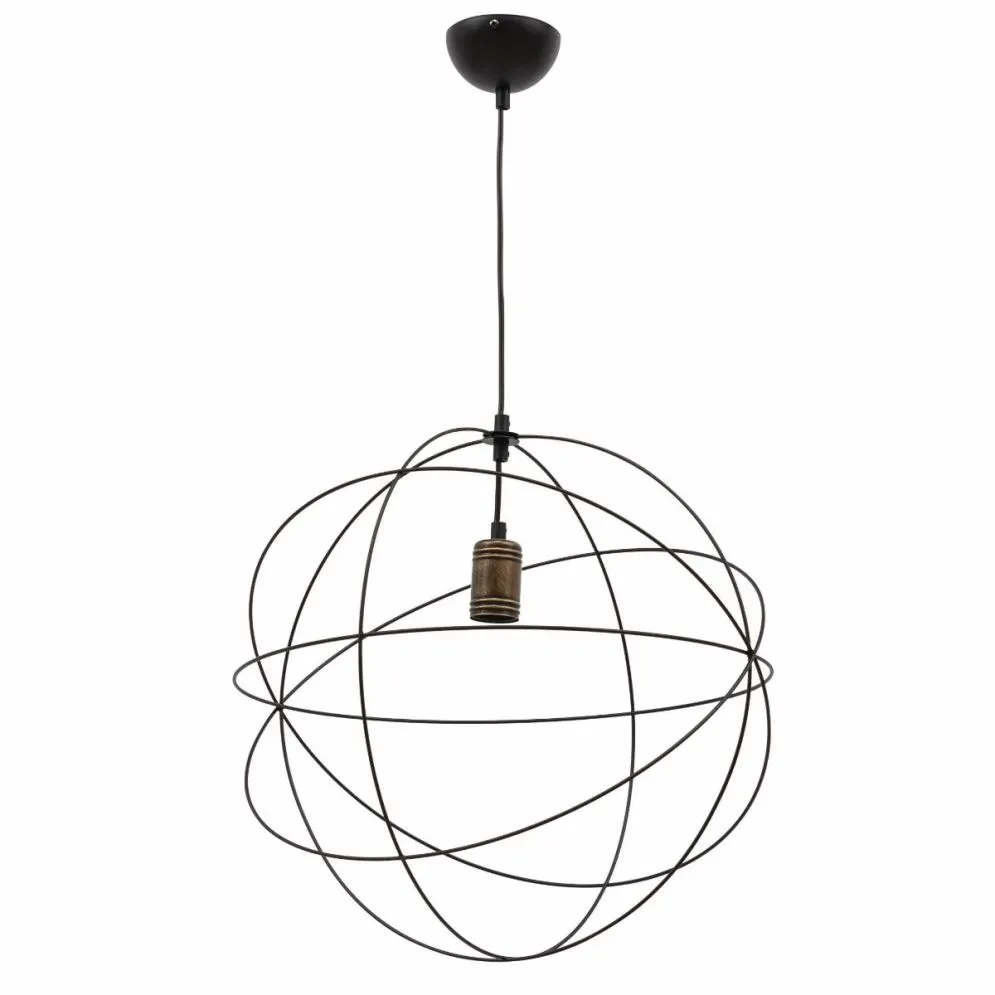 Lampa wisząca OLINTO I czarna w kształcie atomu I sklep meblowy MIRAT.