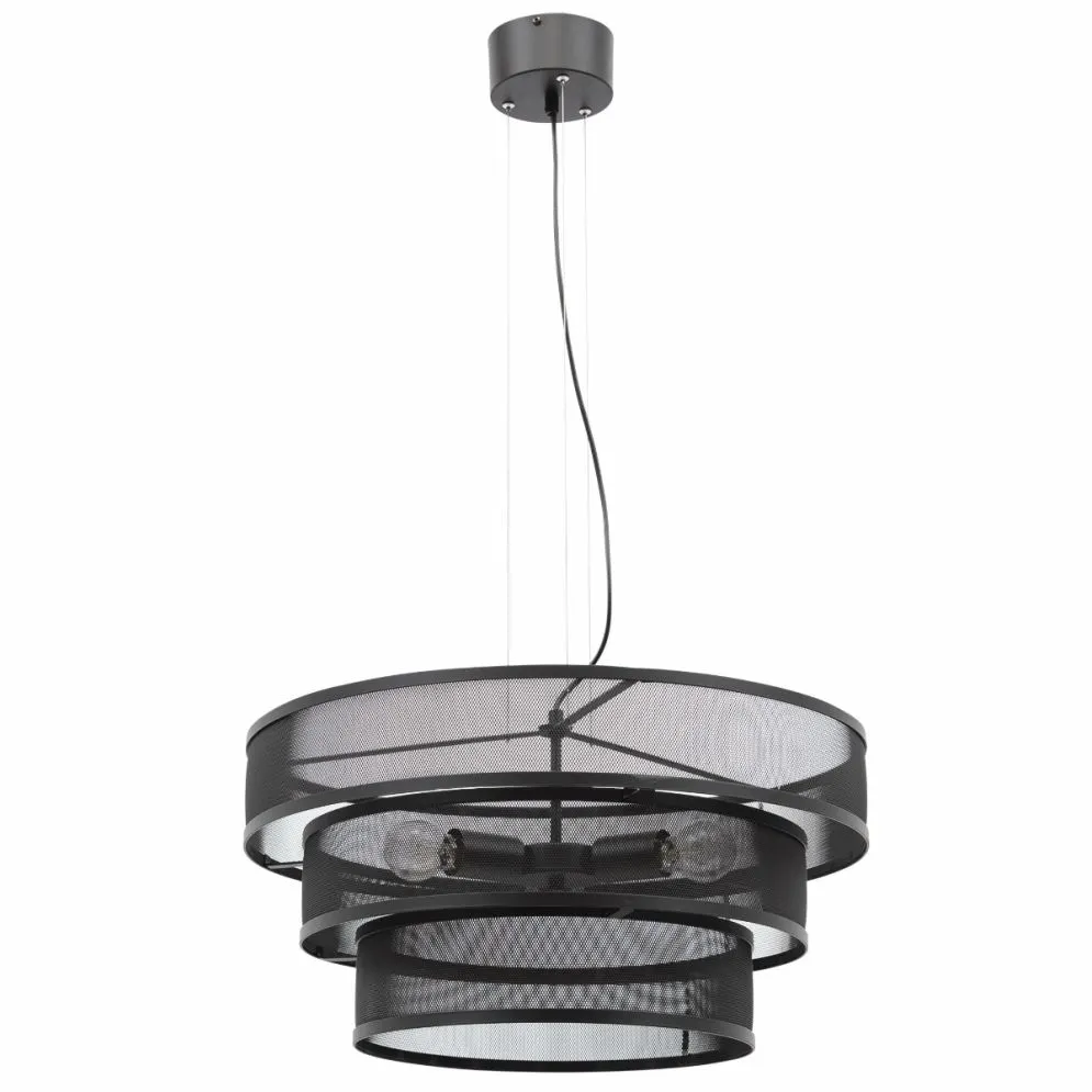 Lampa wisząca ORABELA II czarna potrójna metalowa I sklep meblowy MIRAT.