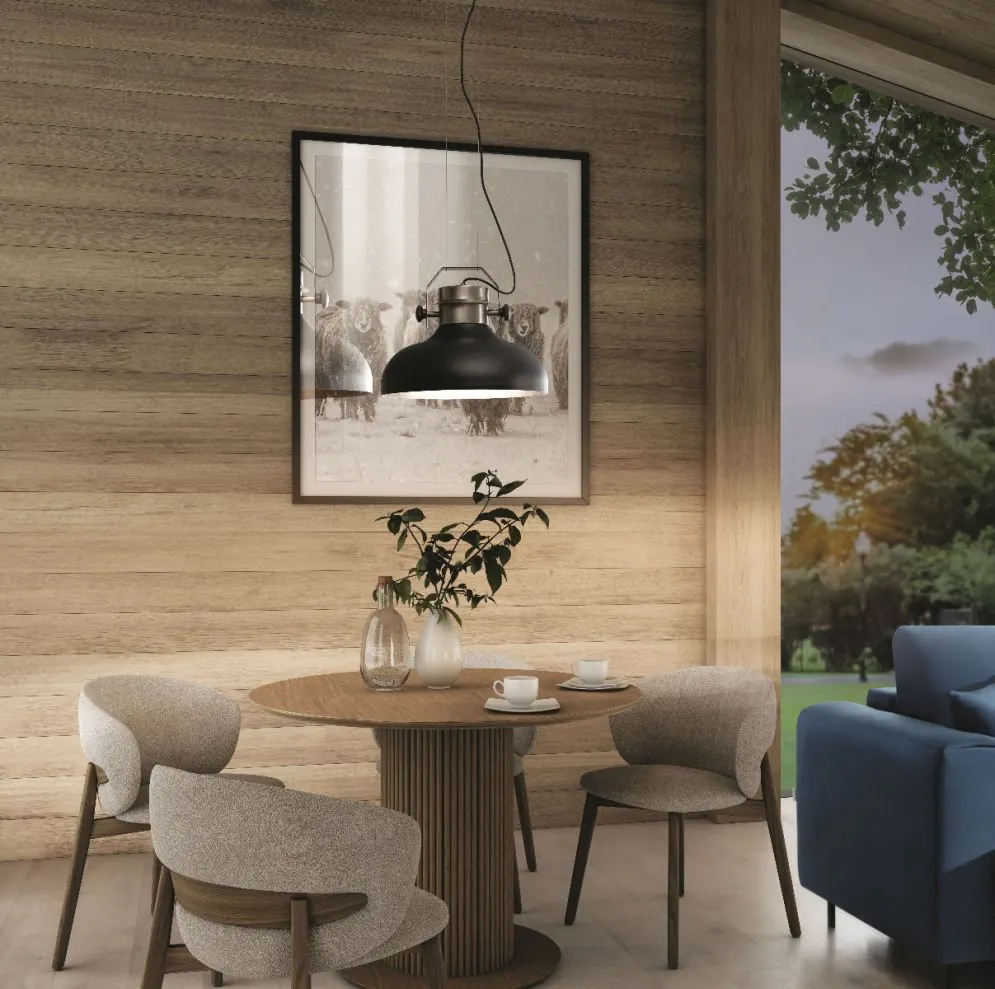 Lampa wisząca STEALLE czarna/srebrna w stylu industrialnym I sklep meblowy MIRAT.