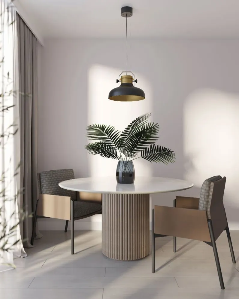 Lampa wisząca STEALLE czarna/złota przemysłowa I sklep meblowy MIRAT.