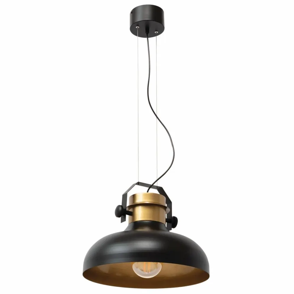 Lampa wisząca STEALLE czarna/złota przemysłowa I sklep meblowy MIRAT.