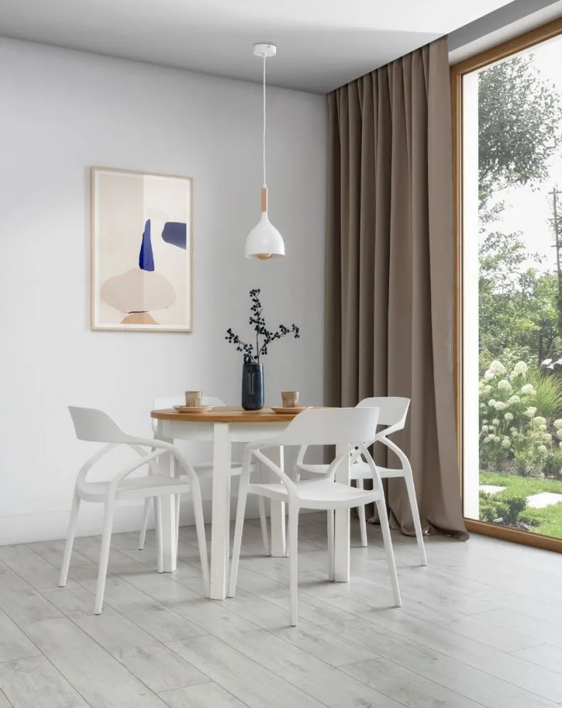 Lampa wisząca WOLDES I biała w stylu skandynawskim I sklep meblowy MIRAT.