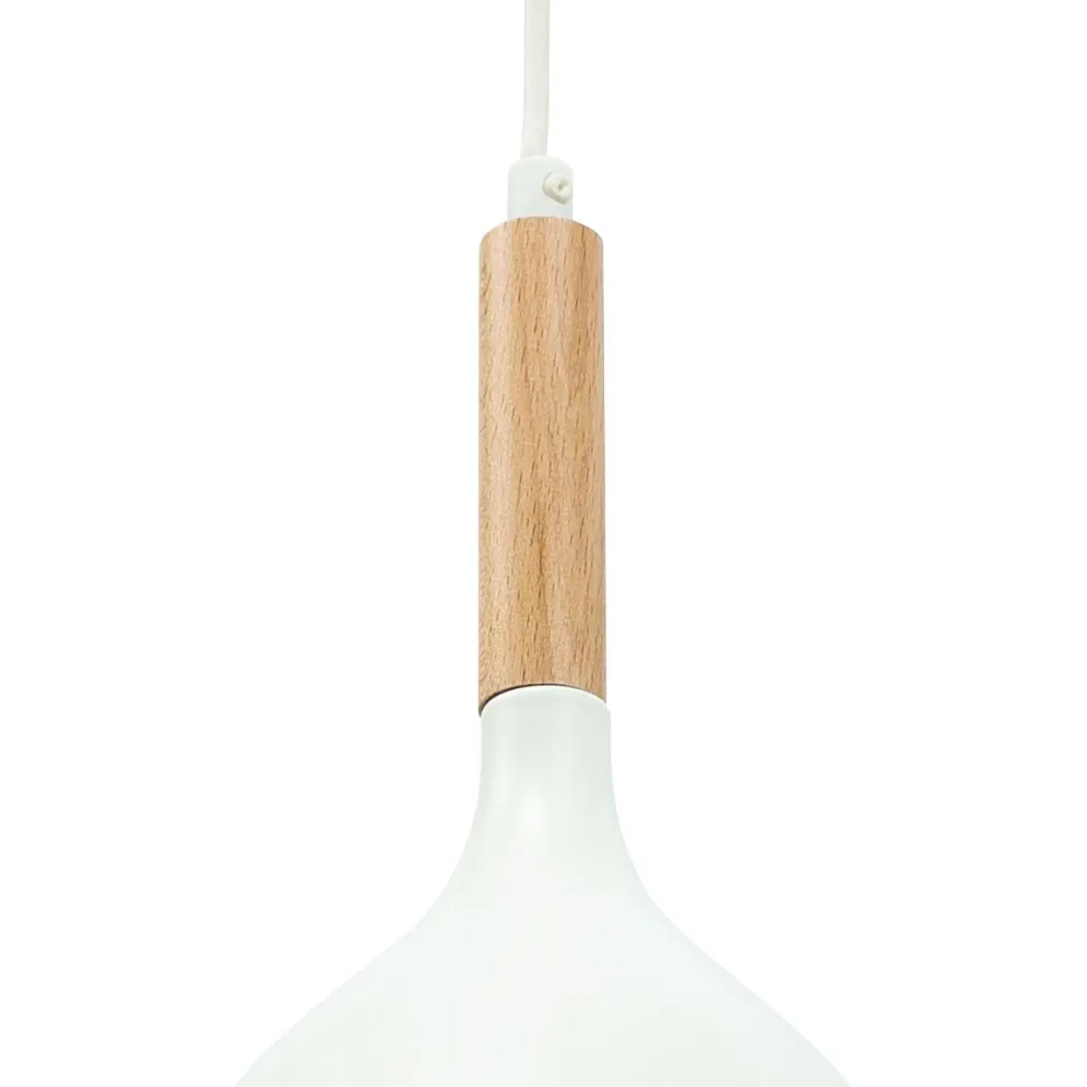 Lampa wisząca WOLDES I biała w stylu skandynawskim I sklep meblowy MIRAT.