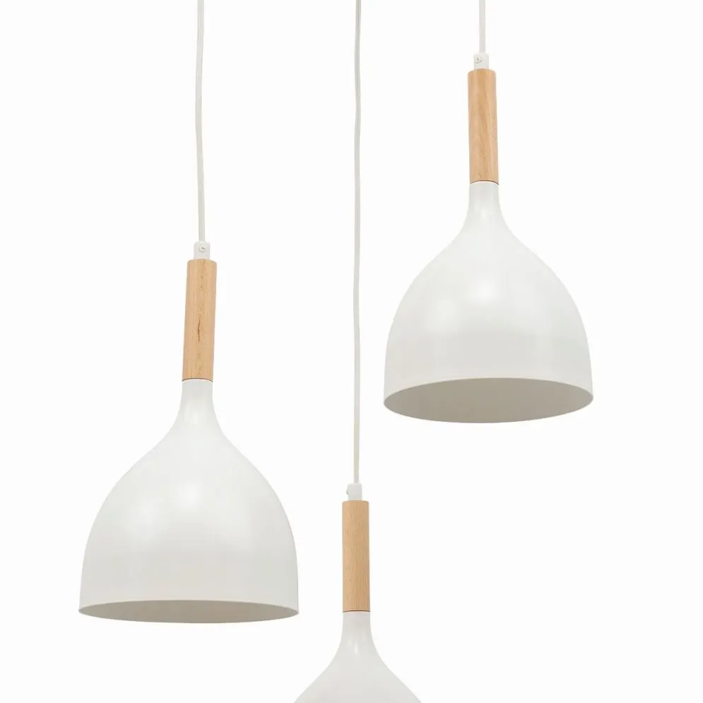 Lampa wisząca WOLDES II biała do salonu I sklep meblowy MIRAT.