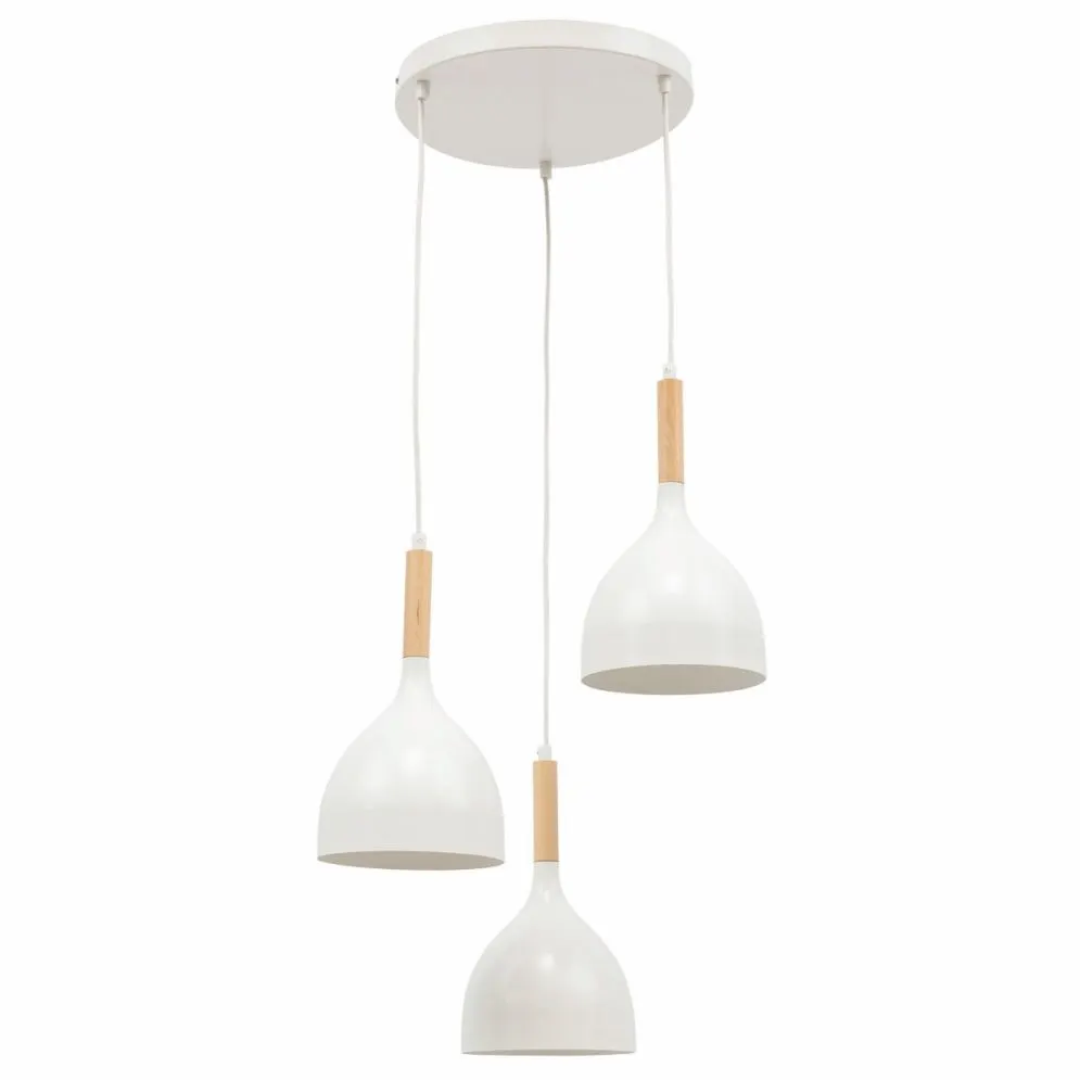 Lampa wisząca WOLDES II biała do salonu I sklep meblowy MIRAT.