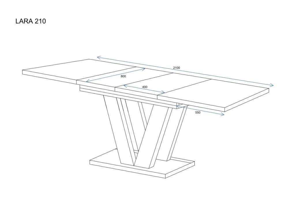Stół rozkładany LARA 130(210)x80 dąb artisan do jadalni I sklep meblowy MIRAT. styl LOFT