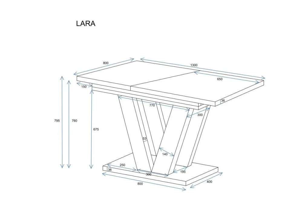 Stół rozkładany LARA 130(210)x80 dąb artisan do jadalni I sklep meblowy MIRAT. styl LOFT